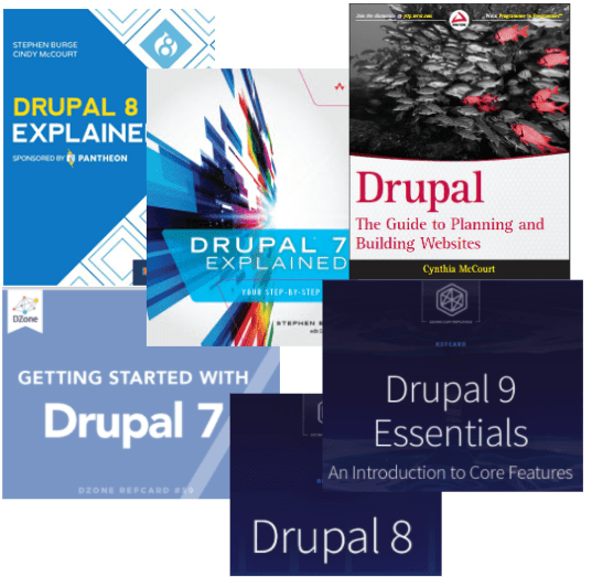 Collection of professional book and paper covers