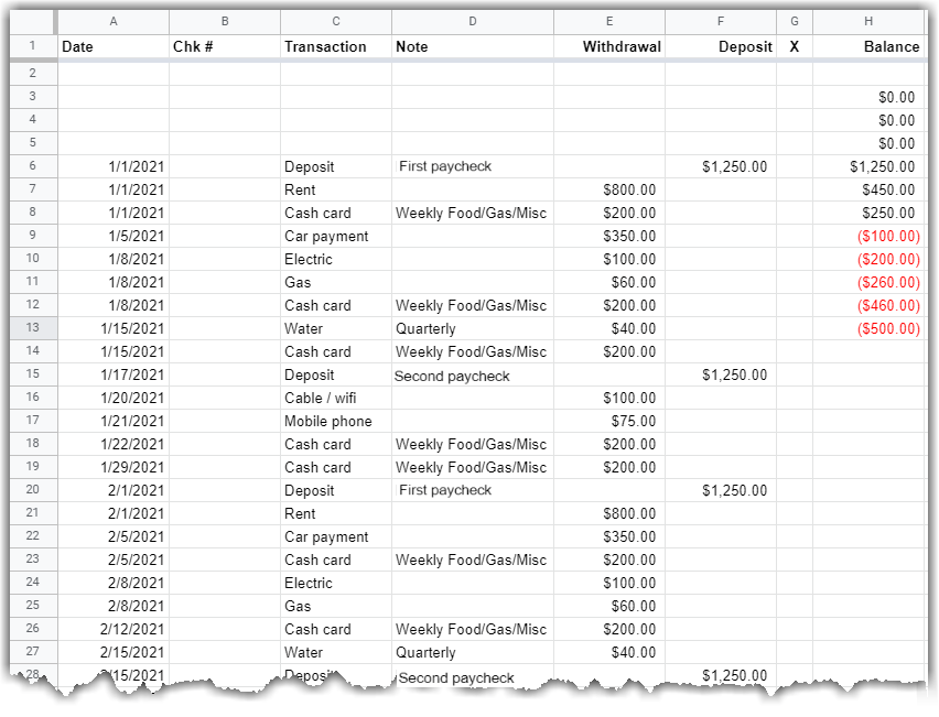 Google Sheet with multiple months copied
