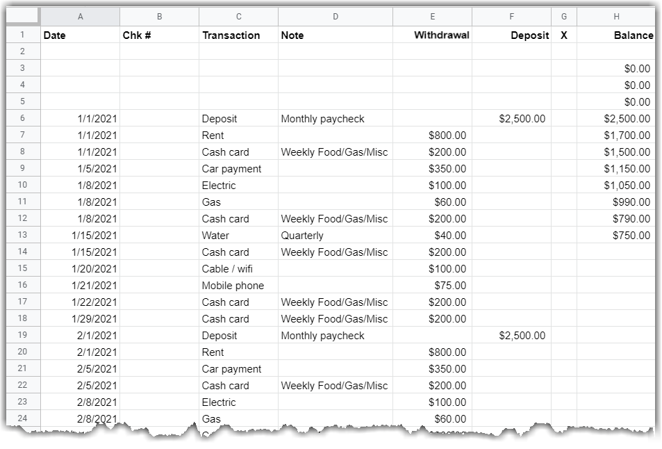 Google Sheet with multiple months copied